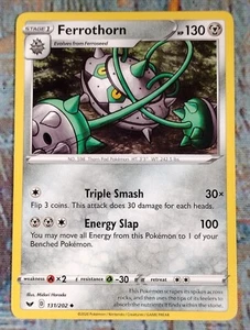 FERROTHORN 131/202 Uncommon Swords & Shields 2020 Stage 1 Pokémon (#1) - Picture 1 of 4