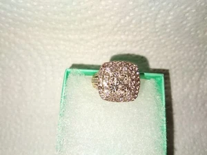 Anillo de diamantes de 1 quilate champán de oro de 10k de 6,0 gramos talla 6,5 - Imagen 1 de 13
