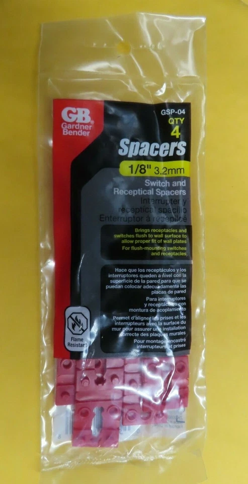 Gardner Bender Gsp-04 Electrical Spacers 4 Count Neon Green