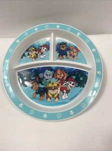 Playtex Blue Paw Patrol Child's Plastic Divided 7” Divided 3-Section Plate - Picture 1 of 11
