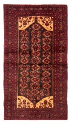 Alfombra oriental vintage anudada a mano alfombra tradicional de lana de 3'6" x 6'7" Foto 1 de 4