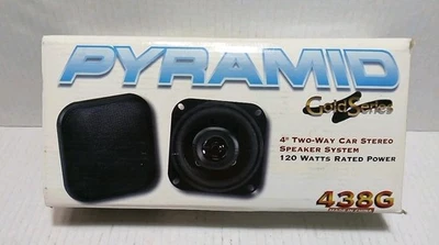 Pyramid Gold Series 4” Two Way Car Stereo Speaker System 120 Watts 438G  - Image 1 of 3