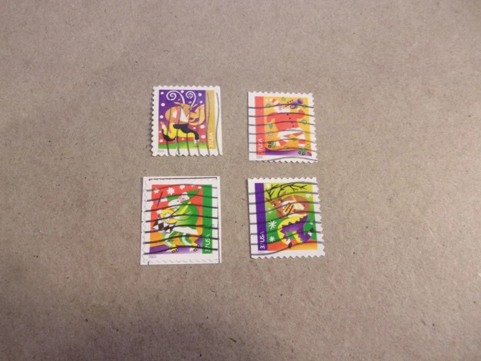 USA Used, 2003 issue, Scott #3825-28, Holiday Music Makers, (Small Size, - Image 1 of 1