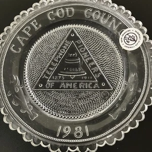 Cape Cod Telephone Pioneers of America BellTel Collectible Pairpoint Cup Plate - Picture 1 of 9