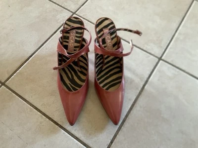 Escada , Gorgeous Patent Leather Heels/ Open Back Sandals-37.5/7.5 US. New - Image 1 of 4