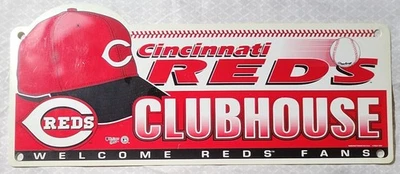 Cincinnati Reds Wincraft Clubhouse Sign 19" X 8" Welcome Reds Fans - Image 1 of 2