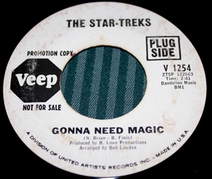 THE STAR-TREKS - Gonna Need Magic / Dreamin' (Rare 1967 Vinyl 7" 45) Veep Promo - Picture 1 of 2
