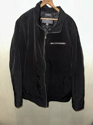 Abrigo Chaqueta Forrado Acolchado Perry Ellis Portfolio Para Hombre XXL Negro Bolsillos PolyTech Foto 1 de 4