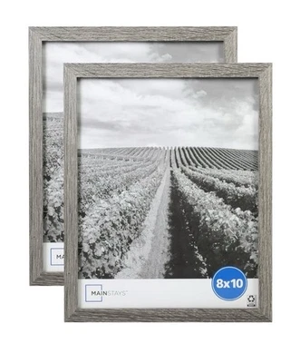Marco de fotos lineal Mainstays 8x10, gris rústico, juego de 2 Foto 1 de 3