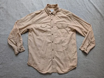 Camisa Carhartt masculina grande botão para cima vestuário de trabalho bolso duplo manga longa - Imagem 1 de 4