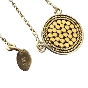 Anna Beck 925 Sterling Silver Reversible Pendant Necklace - Picture 1 of 6