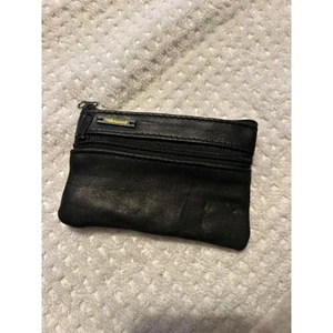 EUC Yellowood Black Leather Fingerboard Holder Wallet Coin Purse - Picture 1 of 3