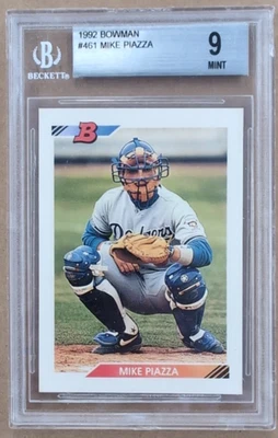 Bowman #461 Mike Piazza RC 1992 - Beckett 9 como nuevo Foto 1 de 2