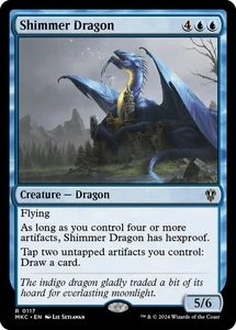 Shimmer Dragon [Murders at Karlov Manor Commander] Magic MTG - Picture 1 of 1