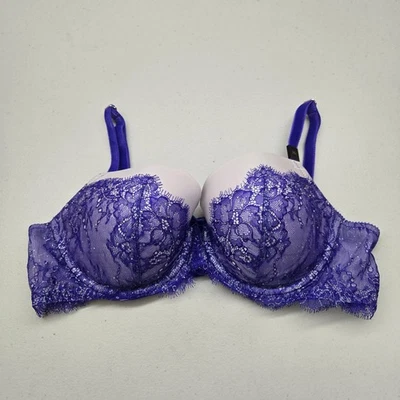 Sutiã Feminino Victoria's Secret 38C Roxo Floral Dream Angels Forrado Demi Novo com etiquetas - Imagem 1 de 4