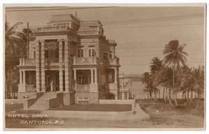 1910 Santurce, San Juan, Puerto Rico - FOTO REAL Hotel Nava - Postal vintage - Imagen 1 de 2