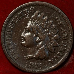 1876 Philadelphia Mint Indian Head Cent - Picture 1 of 2