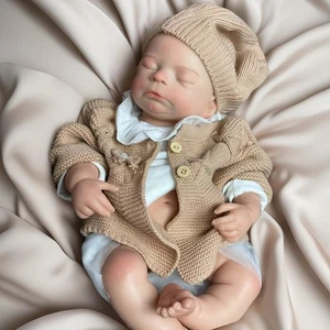 18 inch Full Body Silicone Baby Dolls Girl Lifelike Reborn Doll Soft Sleeping... - Picture 1 of 7