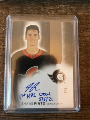 2021-22 Upper Deck The Cup - Rookie Auto Patch Shane Pinto #121 Gold Foil /24 - Image 1 of 2