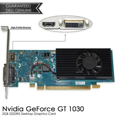 NEW Dell NVIDIA GeForce GT 1030 2GB DDR5 PCIe 3.0 x16 Video Graphics Card 7HNWN - Image 1 of 4