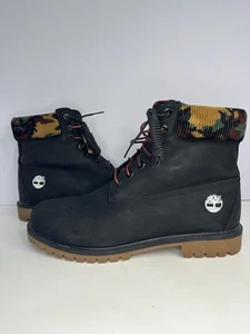 Black And Camo Timberland Boots Men’s 13. Super Clean! - Picture 1 of 7