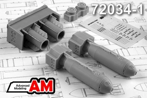 Advanced Modeling 1/72 AMC72034-1 resin ODAB-500PMV 500 kg Air-Fuel bomb x2 - Picture 1 of 1
