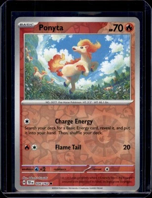 Ponyta SV05: Temporal Forces Pokemon 026/162 Reverse Holo NM+ - Image 1 of 2