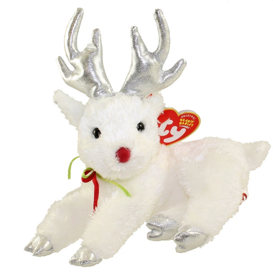 TY Beanie Baby - SLEIGHBELLE the Reindeer (White Version) (6 inch) - MWMTs - Image 1 of 1