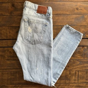 Pantalones de mezclilla para hombre Abercrombie & Fitch Felix súper ajustados desgastados lavado ácido 29x30 - Imagen 1 de 11
