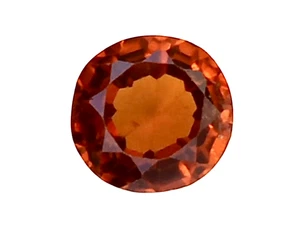 1.83Cts ORANGE RED NATURAL HESSONITE GARNET ROUND CUT LOOSE GEMSTONE - Picture 1 of 3