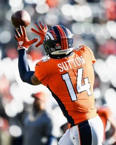 Courtland Sutton Making a Catch Denver Broncos 8x10 NFL Football Photo - Picture 1 of 1