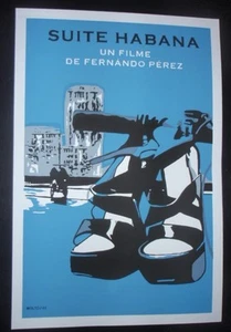 SUITE HABANA Original Cuban Silkscreen Movie Poster CUBA ART DECO / Cool Shoes!! - Picture 1 of 4