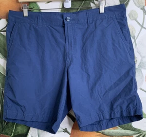 Pantalones Cortos Columbia Talla 36 Entrepierna 8" Algodón Frente Plano Informales Pantalones Cortos Azul - Imagen 1 de 6