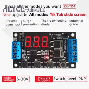 ZK-TD4 MOS Interruttore Trigger Ciclo Temporizzazione Ritardo Modulo Elettrovalvola Controllo B2AM - Foto 1 di 13