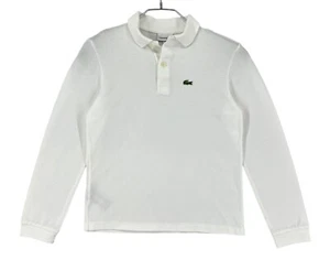 LACOSTE White Polo Collar Sweater Boys Size 12 J. (5 Feet) - Picture 1 of 9