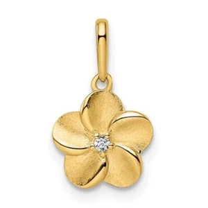 Colgante Flor Oro Amarillo 14kt Real - Imagen 1 de 4