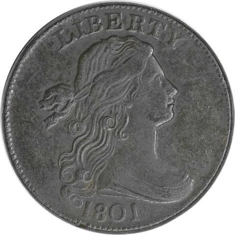 1801 Large Cent 1/100/000 EF Uncertified #1123 Cover