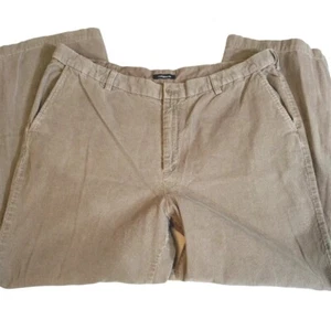 Croft And Barrow Mens Pants 42X32 Brown Straight Leg Cotton Corduroy Trouser - Picture 1 of 9