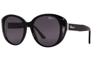 Chopard SCH188S 0700 Sunglasses Women's Black/Grey Oval Shape 54mm - Picture 1 of 7