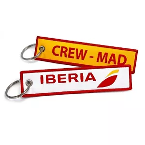 Iberia Airlines CREW MAD Portachiavi tessuto - Foto 1 di 1