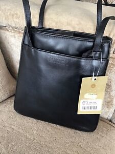 Clarks New Vintage Black Handbag Shoulder Bag 