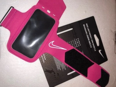 Nike Lightweight Arm Band 2.0 NRN43689OS Vivid Pink/Gray New - Image 1 of 4