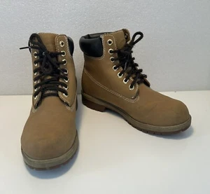 STATE STREET Beige Work Boots Waterproof Solid Lace up Round Toe Casual Mens 6 - Picture 1 of 12