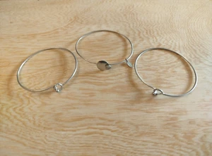 Lote de 3 Pulseras Plata de Ley 925 - Estilo Brazalete Firmado - Imagen 1 de 12