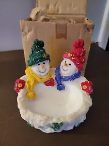 Ceramic Snowman Small Trinket Candy Dish - Picture 1 of 8