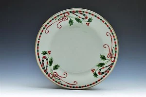 Home Essentials Urlaub Weihnachten Stechpalme Beeren Schottenkaro Band Salatteller - Bild 1 von 2