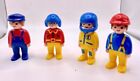 Lot Of 4  Playmobil Geobra 1990 3 In. Small Boy Figures-Moveable Heads & Legs