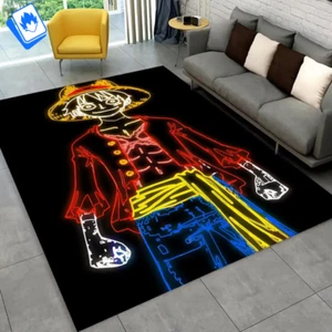 Tappeto One Piece 120x160cm Monkey D. Rufy Luffy Rubber Cappello di Paglia Anime - Picture 1 of 6
