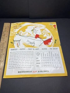 Folleto foto Boeing Stratocruiser vintage años 50’s 60’s Northwest Orient Airlines - Imagen 1 de 4