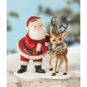 NEW Bethany Lowe Retro Santa Claus With Reindeer Christmas 2025 - Picture 1 of 5